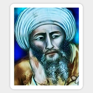 Averroes Portrait | Averroes Artwork 6 Sticker